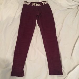 Victoria’s Secret Pink Ultimate Maroon Leggings